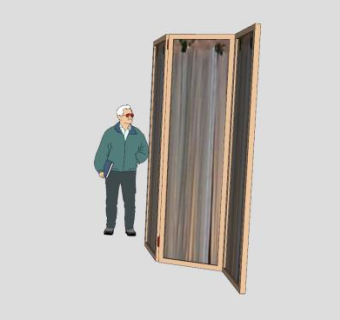 卧房彩绘屏风SU模型下载_sketchup草图大师SKP模型