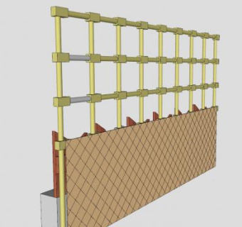 竹子屏风SU模型下载_sketchup草图大师SKP模型