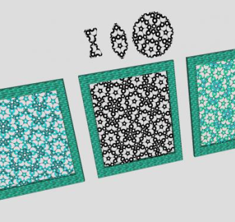 绿瓷砖古典隔断SU模型下载_sketchup草图大师SKP模型