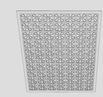 现代镂花屏风SU模型下载_sketchup草图大师SKP模型