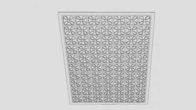 现代镂花屏风SU模型下载_sketchup草图大师SKP模型