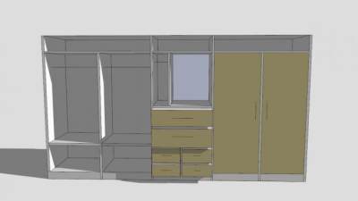 朱迪思衣柜SU模型下载_sketchup草图大师SKP模型