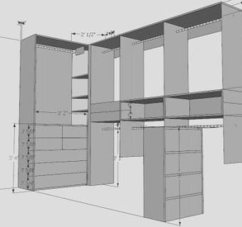 韦尔奇衣橱SU模型下载_sketchup草图大师SKP模型