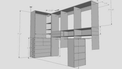 韦尔奇衣橱SU模型下载_sketchup草图大师SKP模型