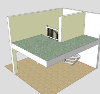 室内楼梯SU模型下载_sketchup草图大师SKP模型