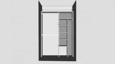 现代嵌入式壁橱SU模型下载_sketchup草图大师SKP模型