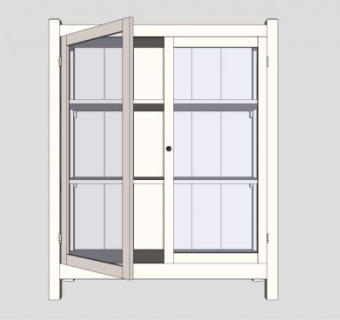双开门使命家具衣柜SU模型下载_sketchup草图大师SKP模型