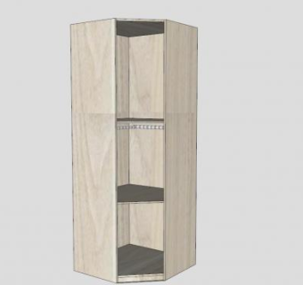 转角角落衣柜SU模型下载_sketchup草图大师SKP模型
