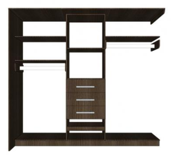 开放式衣柜墙柜SU模型下载_sketchup草图大师SKP模型