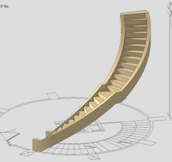 现代螺旋楼梯SU模型下载_sketchup草图大师SKP模型