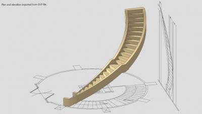 现代螺旋楼梯SU模型下载_sketchup草图大师SKP模型