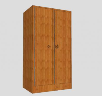 简欧实木衣柜SU模型下载_sketchup草图大师SKP模型