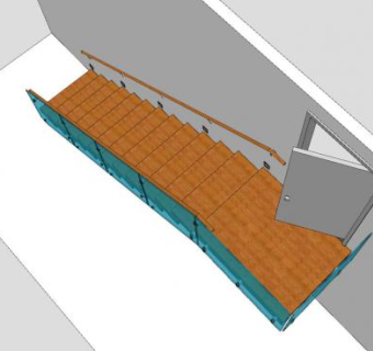 住宅室外护栏楼梯SU模型下载_sketchup草图大师SKP模型