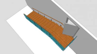 住宅室外护栏楼梯SU模型下载_sketchup草图大师SKP模型