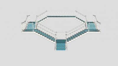 欧式双分双合式楼梯SU模型下载_sketchup草图大师SKP模型