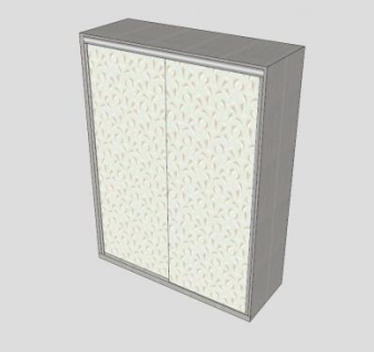 日式双滑门衣柜SU模型下载_sketchup草图大师SKP模型