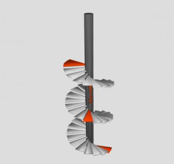 现代旋转梯SU模型下载_sketchup草图大师SKP模型