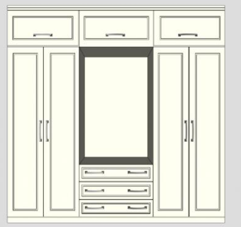 简欧衣柜SU模型下载_sketchup草图大师SKP模型