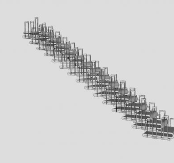 现代风格直通楼梯SU模型下载_sketchup草图大师SKP模型
