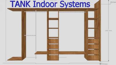 实木隔断嵌入衣柜SU模型下载_sketchup草图大师SKP模型