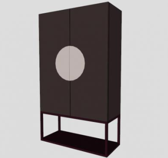 现代黑色衣橱衣柜SU模型下载_sketchup草图大师SKP模型