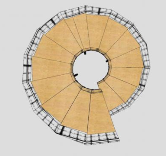 欧式金属镂雕楼梯SU模型下载_sketchup草图大师SKP模型