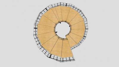 欧式金属镂雕楼梯SU模型下载_sketchup草图大师SKP模型