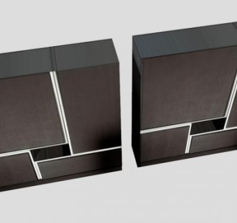 简约黑色衣柜SU模型下载_sketchup草图大师SKP模型