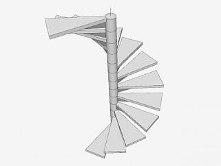模块化螺旋楼梯SU模型下载_sketchup草图大师SKP模型