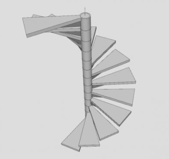 模块化螺旋楼梯SU模型下载_sketchup草图大师SKP模型