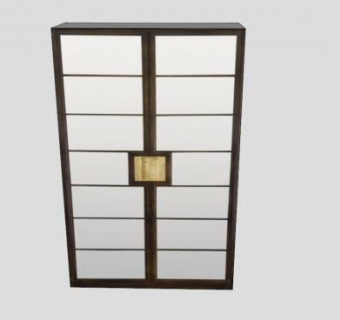 简易双开门衣柜SU模型下载_sketchup草图大师SKP模型