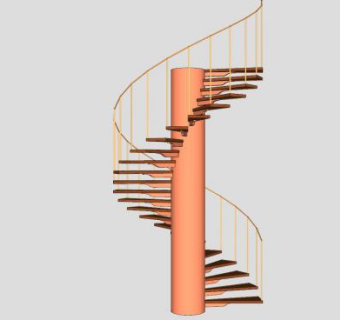 金属旋转扶梯SU模型下载_sketchup草图大师SKP模型