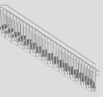 简易甲板楼梯SU模型下载_sketchup草图大师SKP模型