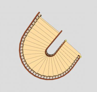室内古典旋转扶梯SU模型下载_sketchup草图大师SKP模型