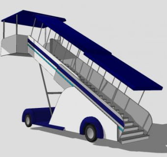 波音747飞机楼梯SU模型下载_sketchup草图大师SKP模型