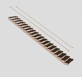 开放式踏板扶梯SU模型下载_sketchup草图大师SKP模型