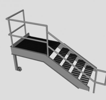 储罐区金属楼梯SU模型下载_sketchup草图大师SKP模型