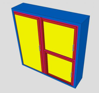 彩色儿童衣柜SU模型下载_sketchup草图大师SKP模型