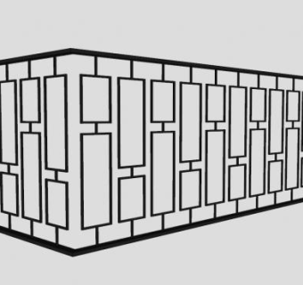金属护栏SU模型下载_sketchup草图大师SKP模型