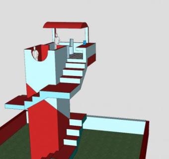 塔梯SU模型下载_sketchup草图大师SKP模型