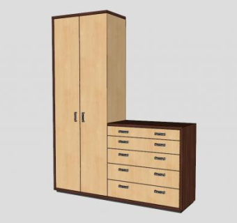 现代衣橱衣柜SU模型下载_sketchup草图大师SKP模型