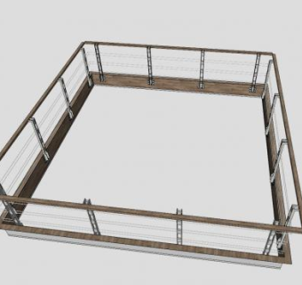 击剑台围栏SU模型下载_sketchup草图大师SKP模型