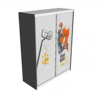 儿童篮球衣柜SU模型下载_sketchup草图大师SKP模型