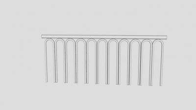 钢栅栏SU模型下载_sketchup草图大师SKP模型