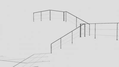 金属栏杆SU模型下载_sketchup草图大师SKP模型