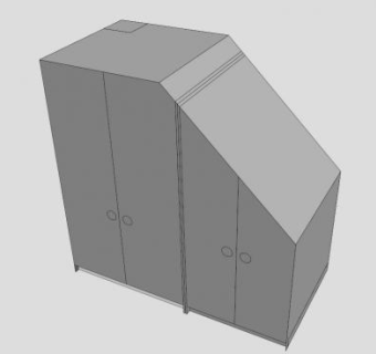 现代迷迭香衣柜SU模型下载_sketchup草图大师SKP模型