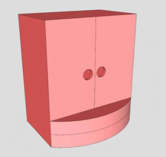 简约粉色衣柜SU模型下载_sketchup草图大师SKP模型