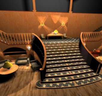 欧式楼梯图片SU模型下载_sketchup草图大师SKP模型