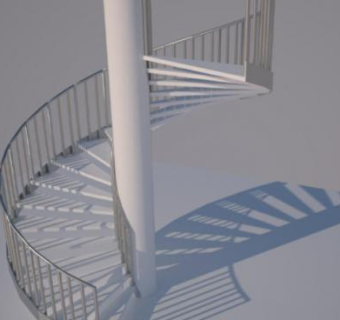 螺旋扶梯SU模型下载_sketchup草图大师SKP模型
