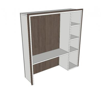 板式双滑门衣柜SU模型下载_sketchup草图大师SKP模型